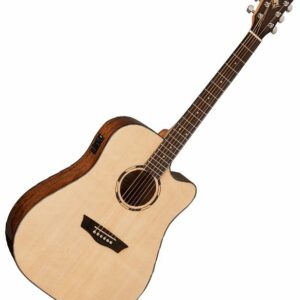 WASHBURN WLD10SCE CHITARRA ACUSTICA ELETTRIFICATA SPALLA MANCANTE TOP IN SITKA + PREAMPLIFICATORE FISHMAN COLORE NATURAL