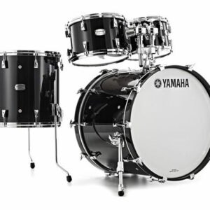 YAMAHA ABSOLUTE HYBRID MAPLE STANDARD SOLID BLACK KIT BATTERIA ACUSTICA CON CASSA 22″ 2 TOM DA 10″ E 12″ E TIMPANO DA 16″