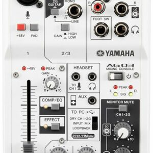 YAMAHA AG03 MIXER USB 3 CANALI CON INTERFACCIA AUDIO PER BROADCASTING / PODCASTING