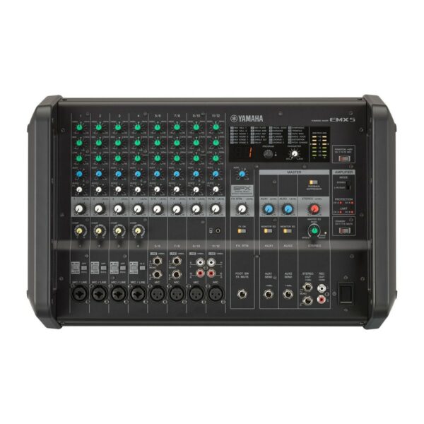 YAMAHA EMX5 MIXER AMPLIFICATO 2 x 630W 4 OHM 8 XLR IN 4 STEREO EFFETTI SPX FEEDBACK LOCATOR MONITOR BUS