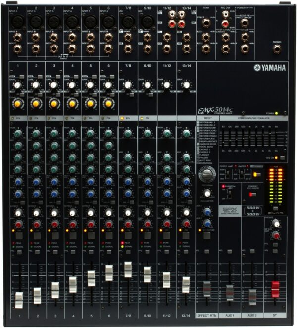 YAMAHA EMX5014C MIXER AMPLIFICATO CON 6 CANALI MONO + 4 INGRESSI STEREO + EQ A 9 BANDE