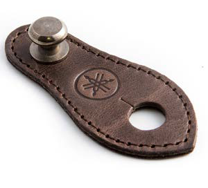 YAMAHA END PIN STRAP LINK ADATTATORE BLOCCA CAVO PER TRACOLLA IN PELLE MARRONE