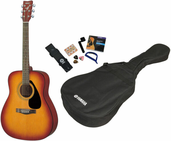 YAMAHA F310P2 KIT CHITARRA ACUSTICA SUNBURST + CUSTODIA + TRACOLLA + PLETTRI + CAPOTASTO + CORDE DI RICAMBIO + AVVOLGI CORDE