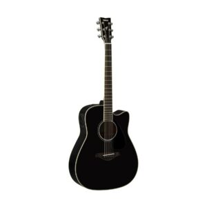 YAMAHA FGX830C BLACK CHITARRA ACUSTICA ELETTRIFICATA CUTAWAY NERA