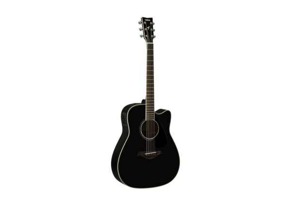 YAMAHA FGX830C BLACK CHITARRA ACUSTICA ELETTRIFICATA CUTAWAY NERA