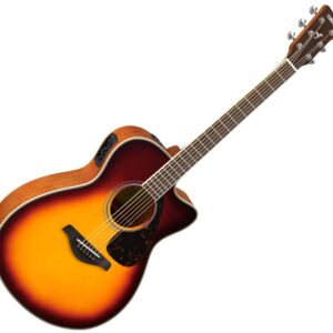 YAMAHA FSX820C BS CHITARRA ACUSTICA ELETTRIFICATA SPALLA MANCANTE COLORE BROWN SUNBURST