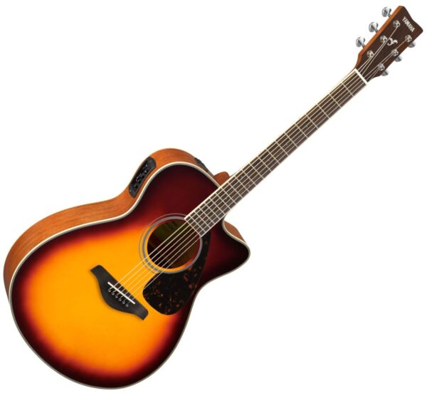 YAMAHA FSX820C BS CHITARRA ACUSTICA ELETTRIFICATA SPALLA MANCANTE COLORE BROWN SUNBURST