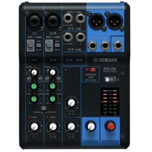 YAMAHA MG06 MIXER PASSIVO 6 CANALI CON ALIMENTAZIONE PHANTOM + 48V
