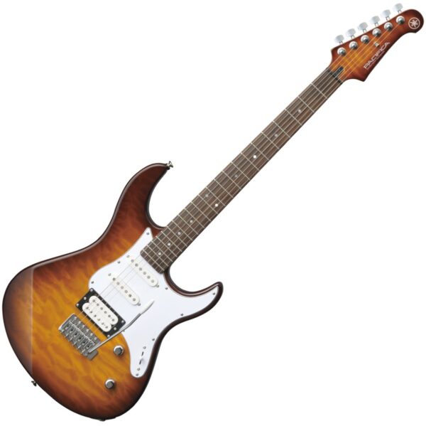 YAMAHA PACIFICA 212 VQM CHITARRA ELETTRICA 22 TASTI TOP IN AVERO TRAPUNTATO TOBACCO BROWN SUNBURST