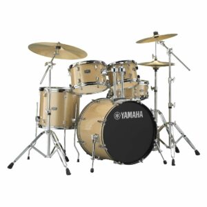 YAMAHA RYDEEN STANDARD CHAMPAGNE GLITTER BATTERIA ACUSTICA CASSA 22″ CON HARDWARE + PIATTI