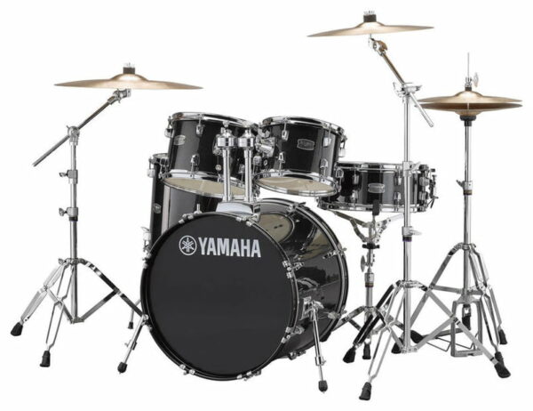 YAMAHA RYDEEN STUDIO BLACK BATTERIA ACUSTICA NERO CON HARDWARE + PIATTI PAISTE 101 COLORE NERO