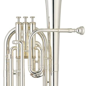 YAMAHA YAH-203 S SILVER FLICORNO CONTRALTO IN SIB ALTO PLACCATA ARGENTO + CUSTODIA E BOCCAGLIO