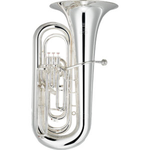 YAMAHA YBB-632S NEO BASSO TUBA IN SIb ARGENTATO 4 PISTONI CAMPANA 500MM SILVER PLATED