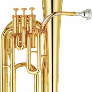 YAMAHA YBH-301 CORNO BARITONO IN B LACCATO TRASPARENTE IN OTTONE DORATO + CUSTODIA E BOCCHINO 45C2