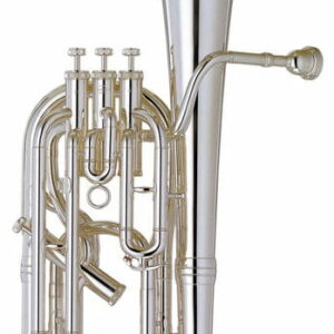 YAMAHA YBH-621 S SILVER BARITONO IN CHIAVE Bb OTTONE GIALLO PLACCATO IN ARGENTO + BOCCAGLIO 45C2