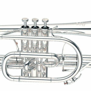 YAMAHA YCR-8335 02 CORNETTA IN SIB PLACCATO ARGENTO IN OTTONE GIALLO + CUSTODIA E BOCCAGLIO