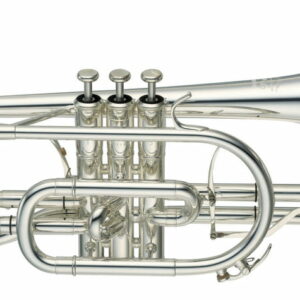 YAMAHA YCR-8335 GS 02 CORNETTA IN SIB PLACCATO ARGENTO IN OTTONE DORATO + CUSTODIA E BOCCAGLIO