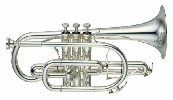 YAMAHA YCR-8335 GS 02 CORNETTA IN SIB PLACCATO ARGENTO IN OTTONE DORATO + CUSTODIA E BOCCAGLIO