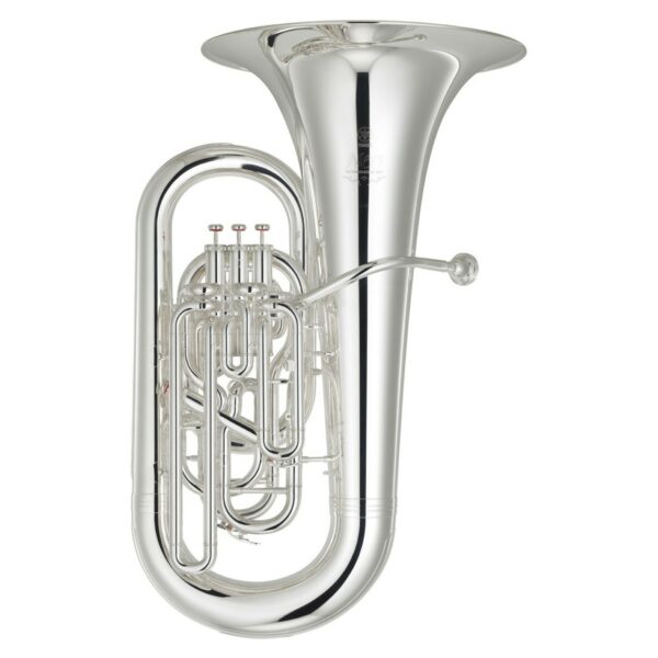 YAMAHA YEB-632S 02 SILVER TUBA IN Eb IN OTTONE CHIAVE TUBA Eb DIAMETRO CAMPANA 446mm COLORE ARGENTO