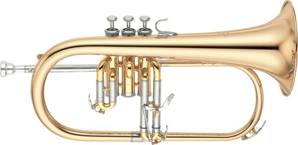 YAMAHA YFH631 G FLICORNO SOPRANO IN SIb LACCATO TRASPARENTE IN OTTONE DORATO + CUSTODIA E BOCCAGLIO