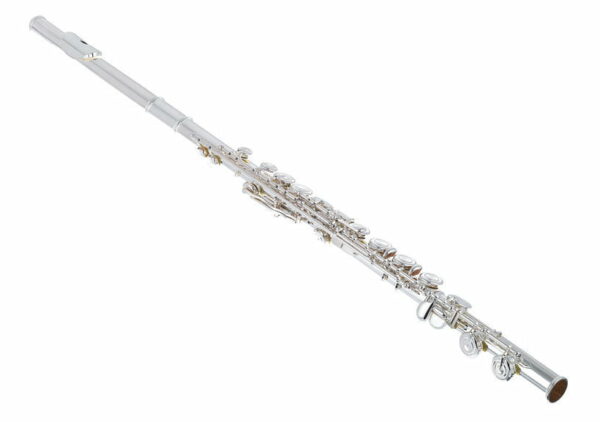 YAMAHA YFL-412 FLAUTO TRAVERSO CON PIEDE A C PLACCATO IN ARGENTO + CUSTODIA E ACCESSORI