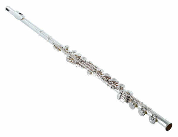 YAMAHA YFL-472H FLAUTO TRAVERSO TONO C CON PIEDE B CHIAVE AD ANELLO PLACCATO IN ARGENTO + CUSTODIA E ACCESSORI