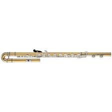 YAMAHA YFL-B441 II FLAUTO BASSO IN C FINITURA LACCATA TRASPARENTE DORATA