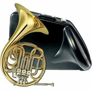 YAMAHA YHR-567 CORNO DOPPIO FRANCESE IN CHIAVE F,Bb PLACCATO ORO IN OTTONE + CUSTODIA E BOCCAGLIO 32C4