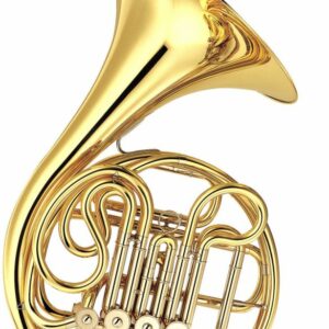 YAMAHA YHR-567GDB CORNO DOPPIO FRANCESE TONO CHIAVE F,Bb LACCATO ORO IN OTTONE + ASTUCCIO E BOCCAGLIO 32C4