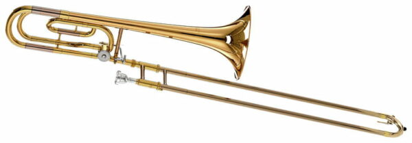 YAMAHA YSL-448 GE II TROMBONE TENERO IN Bb / F LACCATO TRASPARENTE IN OTTONE DORATO + CUSTODIA E BOCCHINO