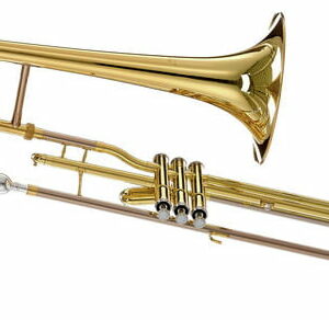 YAMAHA YSL354 V VALVE TROMBONE TENORE IN SIB LACCATO CON VERNICE TRASPARENTE IN OTTONE + CUSTODIA E BOCCAGLIO