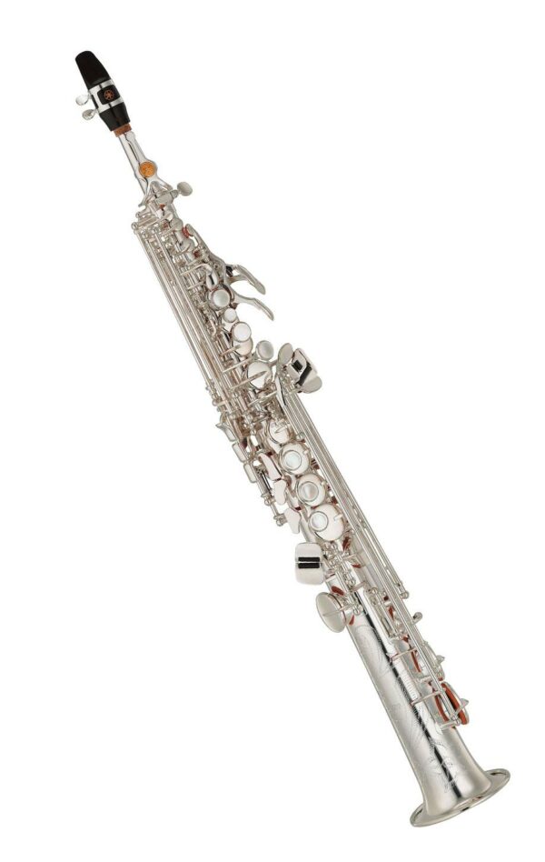 YAMAHA YSS-875 EXS SASSOFONO SOPRANO LACCATO IN ARGENTO + CUSTODIA E BOCCAGLIO