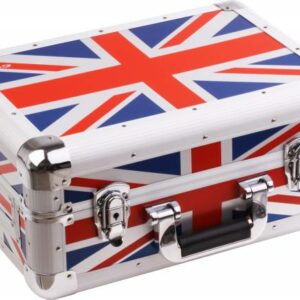 ZOMO CDJ-10 UK FLAG CASE UNIVERSALE MIXER 10″ XT UK +PROFILI IN ALLUMINIO +ANGOLI COPERTI +MANIGLIA DI TRASPORTO BANDIERA INGLESE