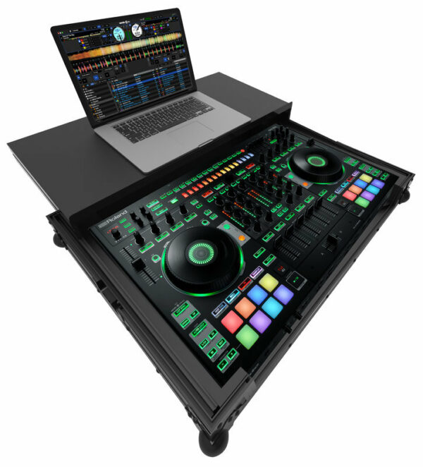 ZOMO DJ808 PLUS NSE FLIGHT CASE PROFESSIONALE PER ROLAND DJ808 + LAPTOP PER PC COLORE NERO