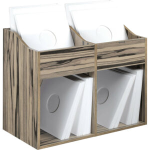 ZOMO VS-BOX 200/2 ZB BOX PORTA VINILI DOPPIO RIPIANO CAPACITA’ 400 – 480 LP IN LEGNO FINITURA ZEBRANO