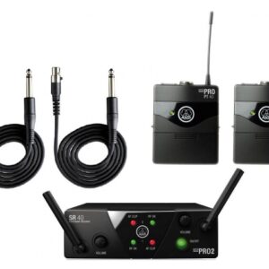AKG WMS40MINI 2 INSTRUMENTAL SET DOPPIO RADIOMICROFONO PER STRUMENTI ISM2/3