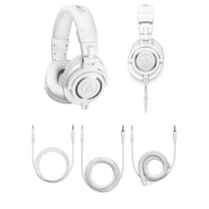 AUDIO-TECHNICA ATH M50X-WH WHITE CUFFIA DINAMICA CHIUSA BIANCA PER MONITOR PIEGHEVOLE