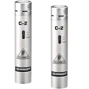 BEHRINGER C2 COPPIA SELEZIONATA MATCHED MICROFONI CONDENSATORE VOCE STRUMENTI + STEREO-BAR CON CLAMPS