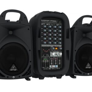 BEHRINGER PPA500BT SISTEMA PA PORTATILE COMPATTO + MICROFONO CON TROLLEY BLUETOOTH EFFETTI 500 WATT