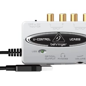 BEHRINGER UCA202 U-CONTROL INTERFACCIA AUDIO USB SILVER 48KHZ PC MAC + USCITA OTTICA S/PDIF + SOFTWARE