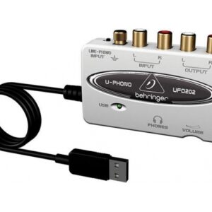 BEHRINGER UFO202 U-PHONO INTERFACCIA AUDIO 48 KHZ USB + SOFTWARE + PREAMPLIFICATORE PER GIRADISCHI IPAD IPOD CON PHONO PREAMP GROUND
