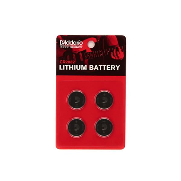 D'addario cr2032 battery, 4-pack
