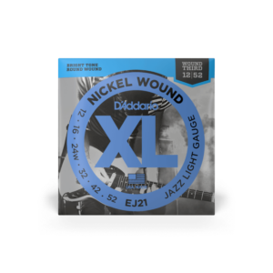D’addario ej21 nickel wound jazz light 12-52
