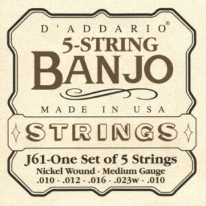 D’addario ej61 5-strings banjo nickel medium 10-23