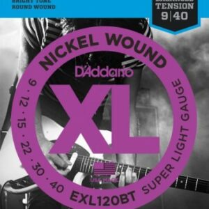 D’addario exl120bt nickel wound balanced tension super light 09-40