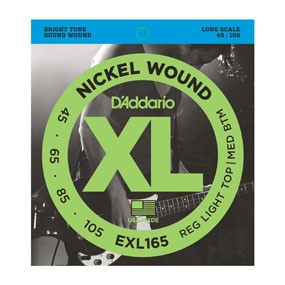 D’addario exl165 long scale nickel wound bass custom light 45-105