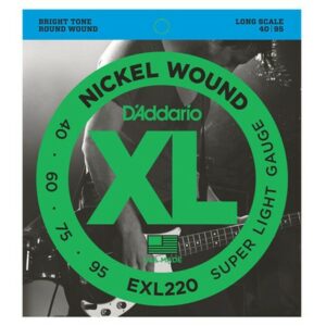 D’addario exl220 long scale nickel wound bass super light 40-95