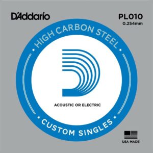 PL010 SINGLE PLAIN STEEL STRING