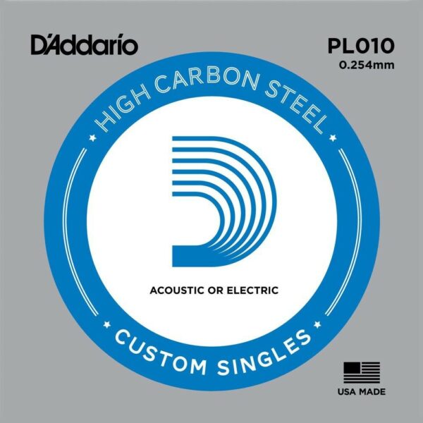 PL010 SINGLE PLAIN STEEL STRING