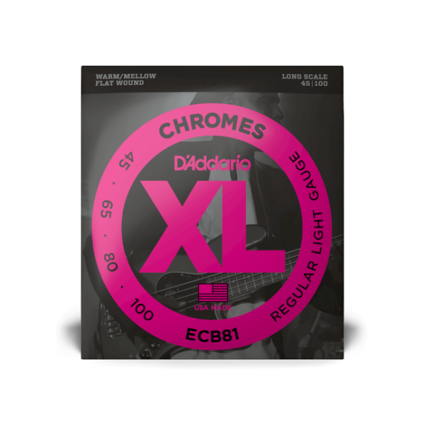 D’addario ecb81 chromes bass light 45-100 long scale
